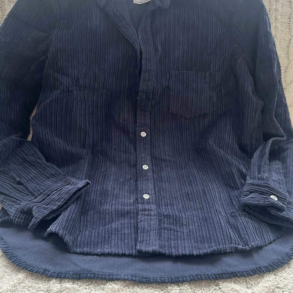 FRANK & EILEEN Eileen Relaxed Fit Corduroy Button-up Shirt Size XSS - Picture 4 of 6